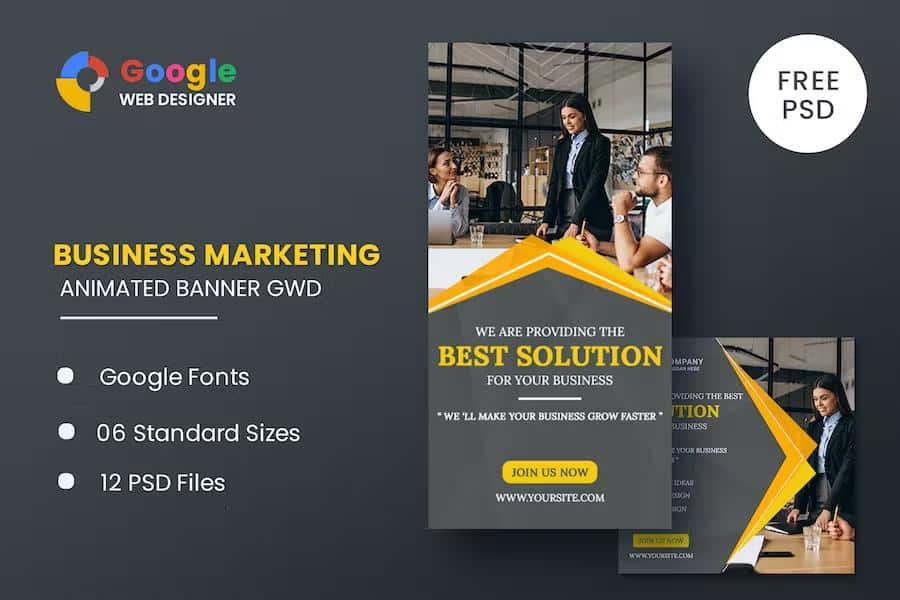 BUSINESS MARKETING ANIMATED BANNER GWD